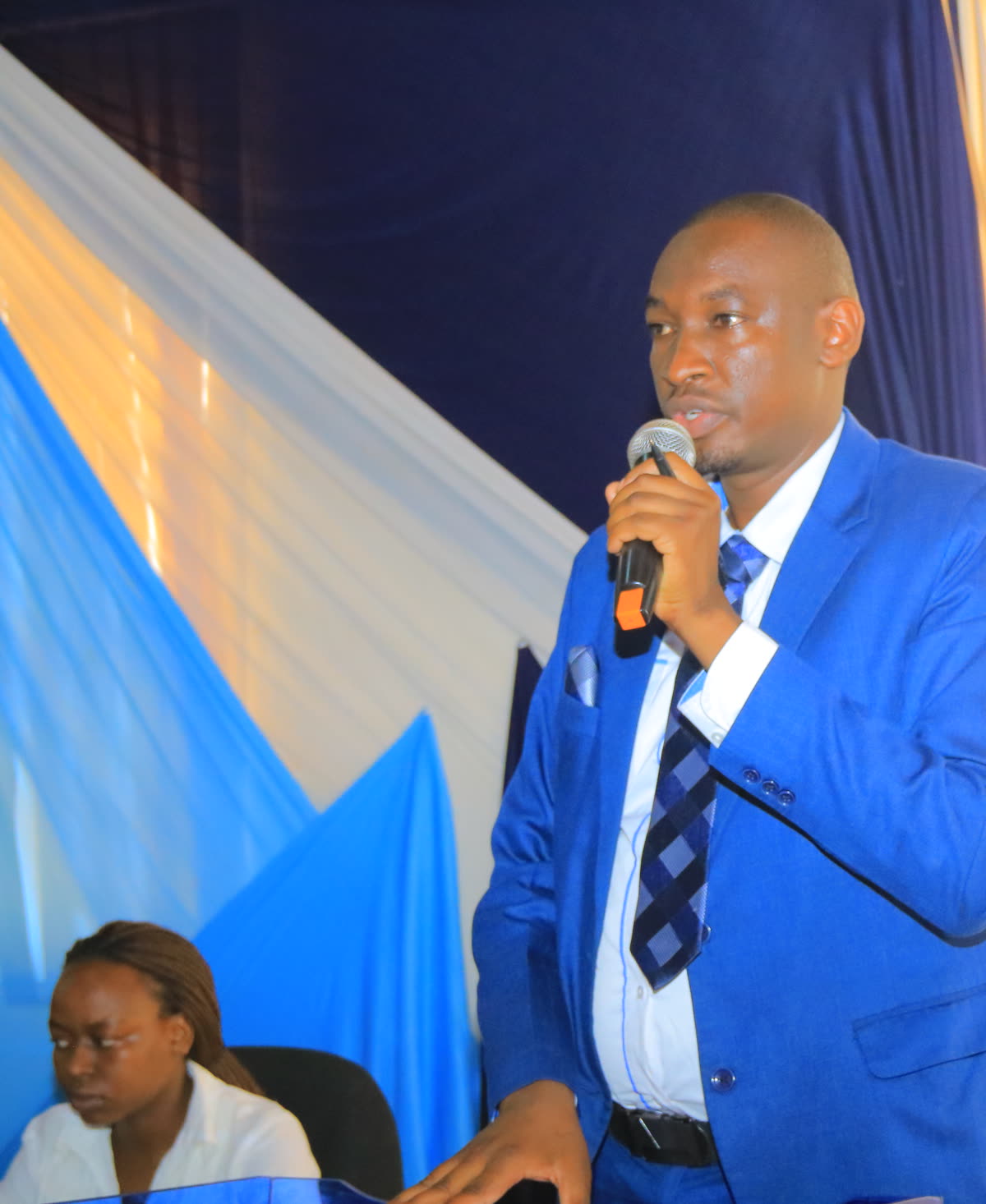 Patrick Maina Macharia addressing a meeting